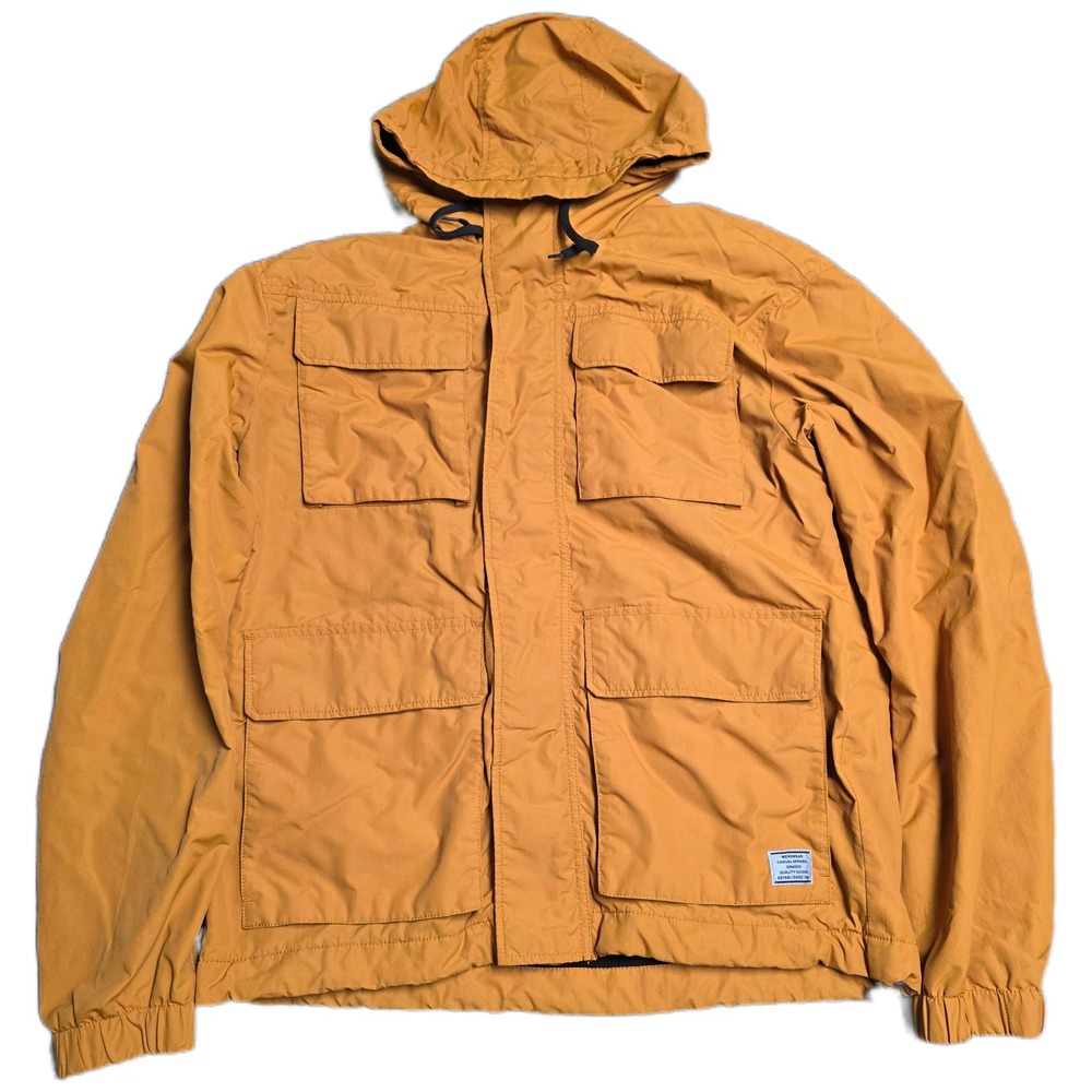 H&M LOGG Fleece Lined Field Jacket Men's Size S Ochre Water Repellent Windproof